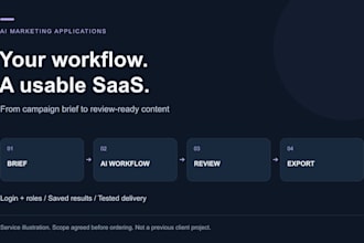 build your ai marketing saas with a tested workflow and dashboard