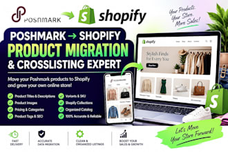 crosslist ebay wayfair poshmark products migrate listings to shopify