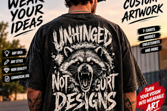 design custom t shirt graphics for clothing brands and merchandise