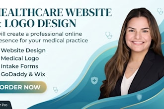 design healthcare website,home care,medical logo, intermediate care, intake form