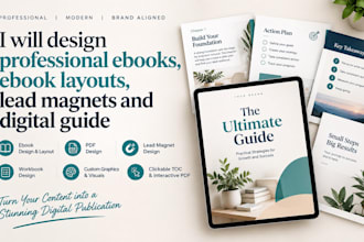 l design professional ebooks, ebook layouts, lead magnets and digital guide