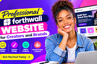 setup and customize a forthwall website for creators and brands