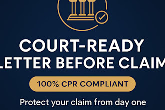 prepare a UK letter before claim for your legal dispute