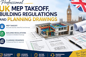 do UK mep takeoff, building regulations and planning drawings