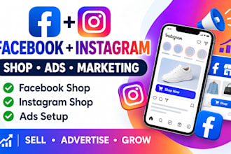 setup facebook shop fb ads instagram shop instagram ads marketing