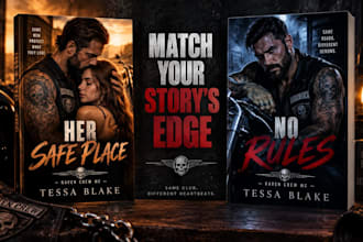 design a motorcycle club romance book cover
