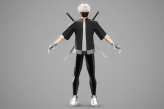 create retro lowpoly india game character model, psx style, ps2, ps1, super n64