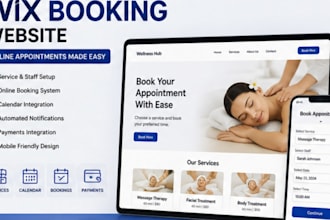 build a professional wix booking website with online appointment system