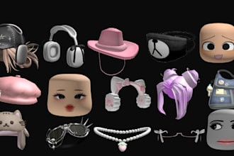 create detailed roblox ugc accessories, hair, outfit, and character items