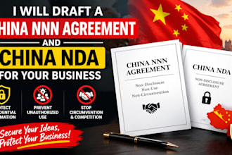 draft china nnn agreement and china nda for your business