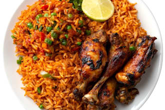 teach how to cook jollof rice and chicken with other delicacies