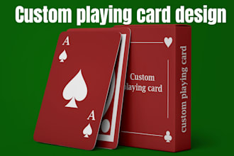design custom playing cards, poker deck, tarot cards and card box design
