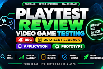 playtest review video game testing bug detailed  feedback application prototype