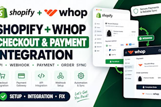 build integrate fix whop shopify checkout payment gateway whop integration whop