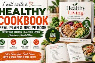 be your ghostwriter for cookbook, book design, formatting for amazon KDP