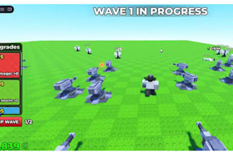 develop roblox zombie survival game with waves weapon and roblox base buildings