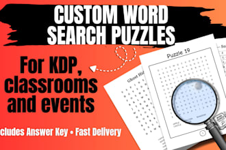 create word search puzzle books fast for KDP