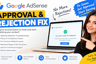 fix google adsense approval fix website issues and fix absense rejection