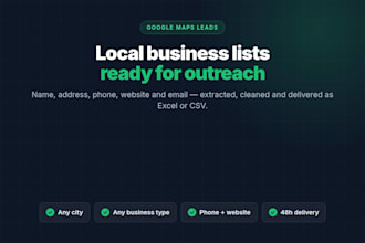 scrape a local business lead list from google maps