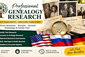 research african, american ancestry russian german genealogy and family tree