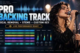create a professional backing track for karaoke or live performance
