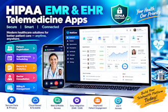 develop ai powered emr ehr saas healthcare software hl7 fhlr api integration