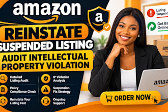 reinstate suspended amazon listing audit intellectual property violation