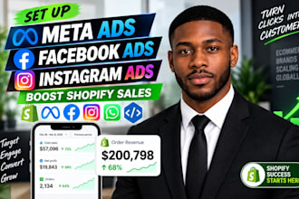 setup shopify ads, instagram ads and meta ads campaign to boost shopify sales