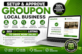 setup approve local business on groupon listing groupon optimize groupon product