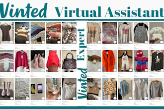 be vinted virtual assistant product listing, product research, store management