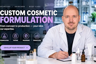 develop cosmetic formulations for skincare haircare and body care