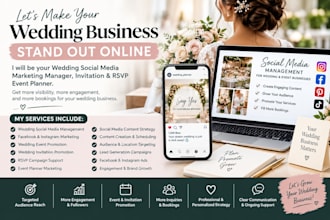 be your wedding social media marketing manager invitation rsvp event planner
