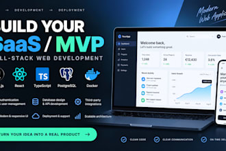 build a full stack saas web application or mvp
