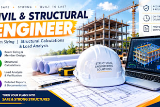 do structural calculation beam sizing and load analysis, structural analysis