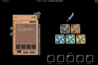 design 2d game ui, character, props, game art asset and hud