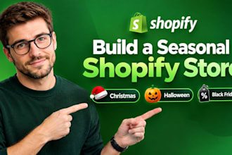 design christmas shopify store, halloween store, black friday shopify website