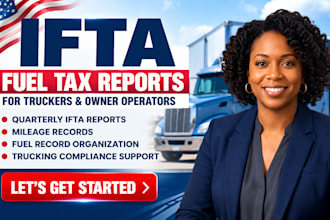 prepare quarterly ifta fuel tax reports and mileage records for truckers