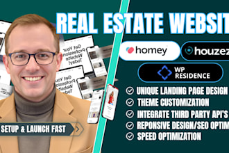 build and customize real estate website with homey houzez and wp residence theme