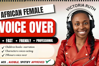 record african english female voiceover for your childrens audiobook narration