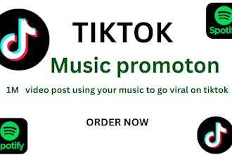 make 900 post on tiktok using your sportify sound or music