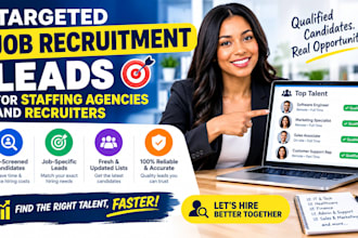 provide targeted job recruitment leads for staffing agencies and recruiters