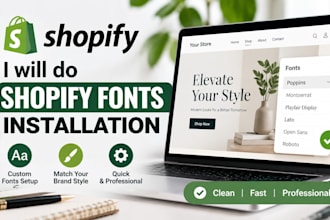 do shopify fonts installation