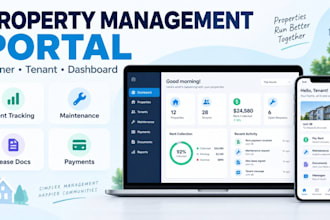 build a property management owner and tenant portal with dashboard
