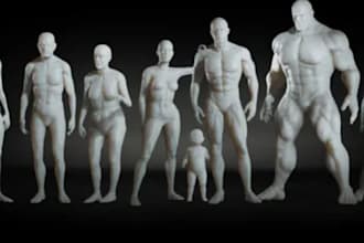 create 3d head model character sculpting bust printable stl file for 3d printing