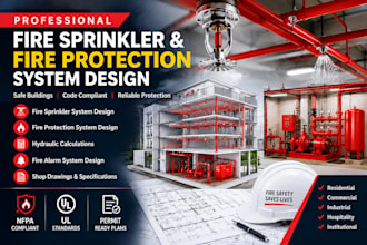 design fire sprinkler and fire protection systems and calculations
