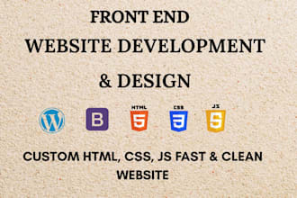 build a static HTML, CSS website, professional website development