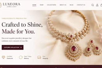 design jewelry store jewelry shopify website fashion store