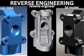 clean up 3d scan, repair mesh, fix stl file and reverse engineer to cad