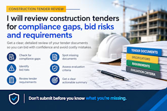 review construction tenders for compliance gaps bid risks
