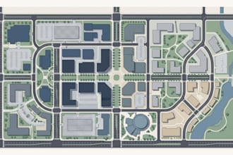 do flat business vector map, custom map and wayfinding map